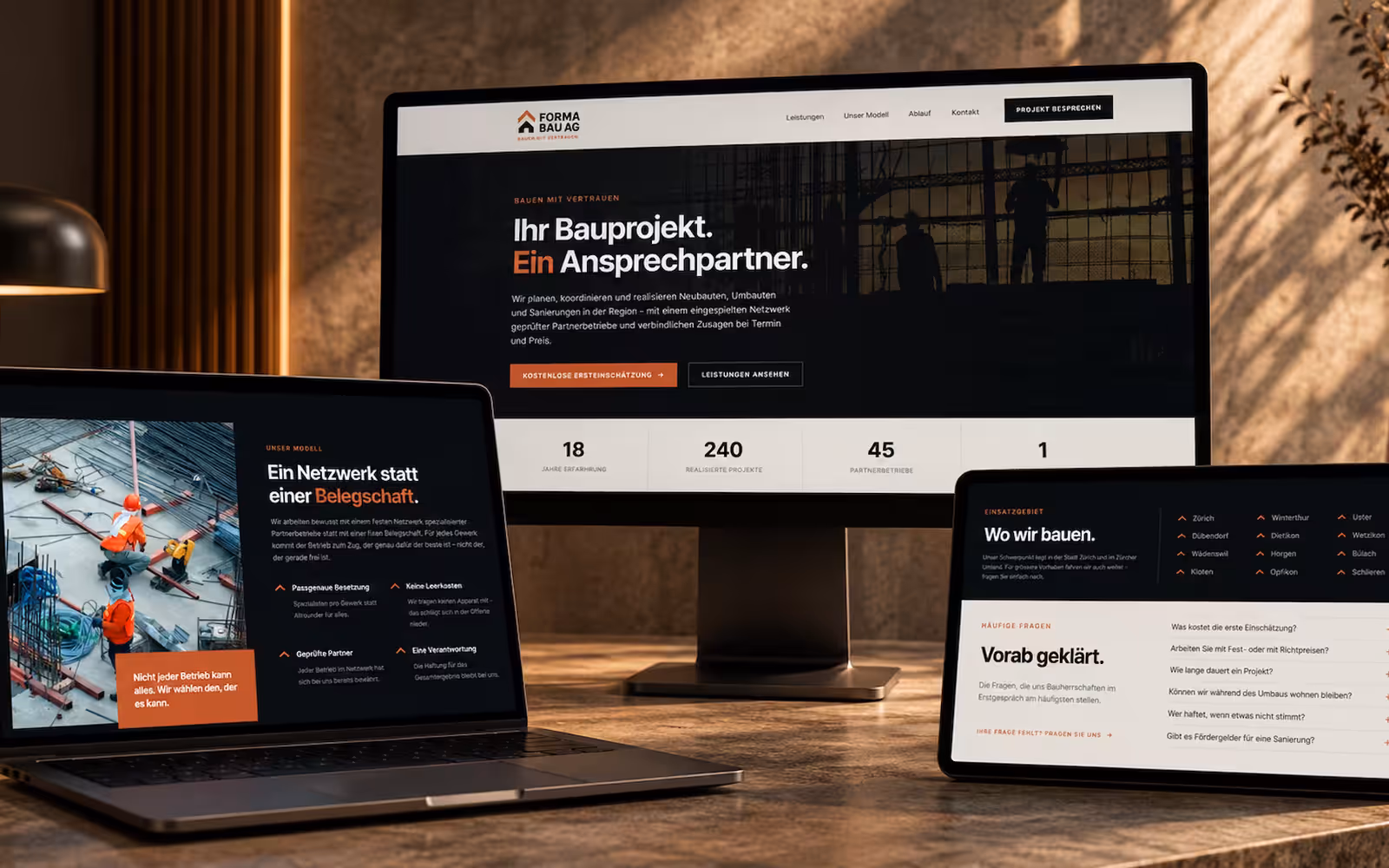 Forma Bau AG – Firmen-Website · Generalunternehmung