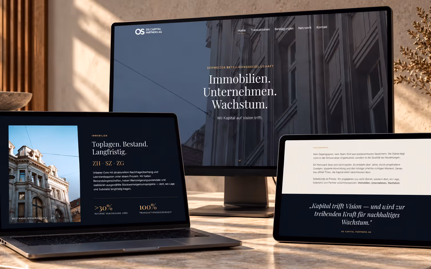 OS Capital Partners AG – Firmen-Website · Redesign