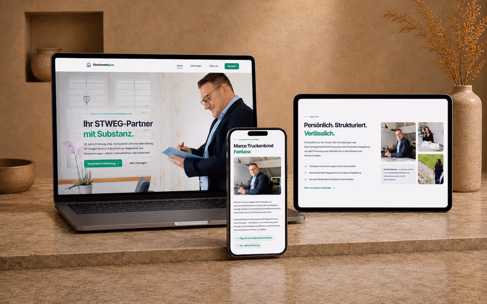 Stockwerkplus – Landingpage · Spezialisierung