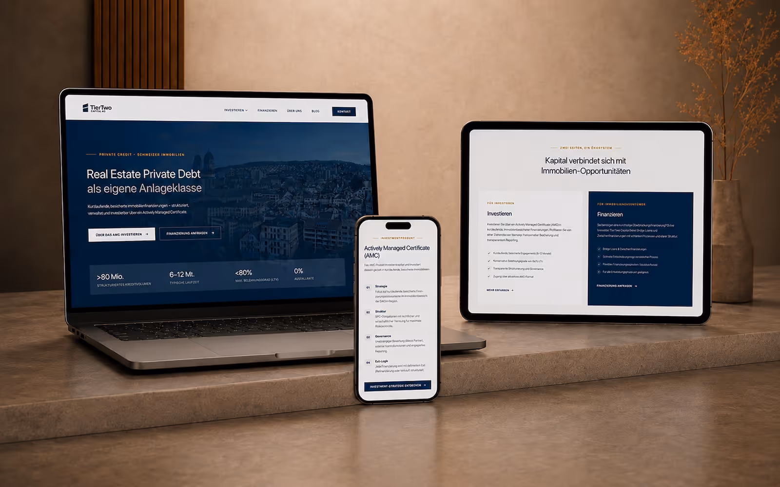TierTwo Capital AG – Firmen-Website · Redesign