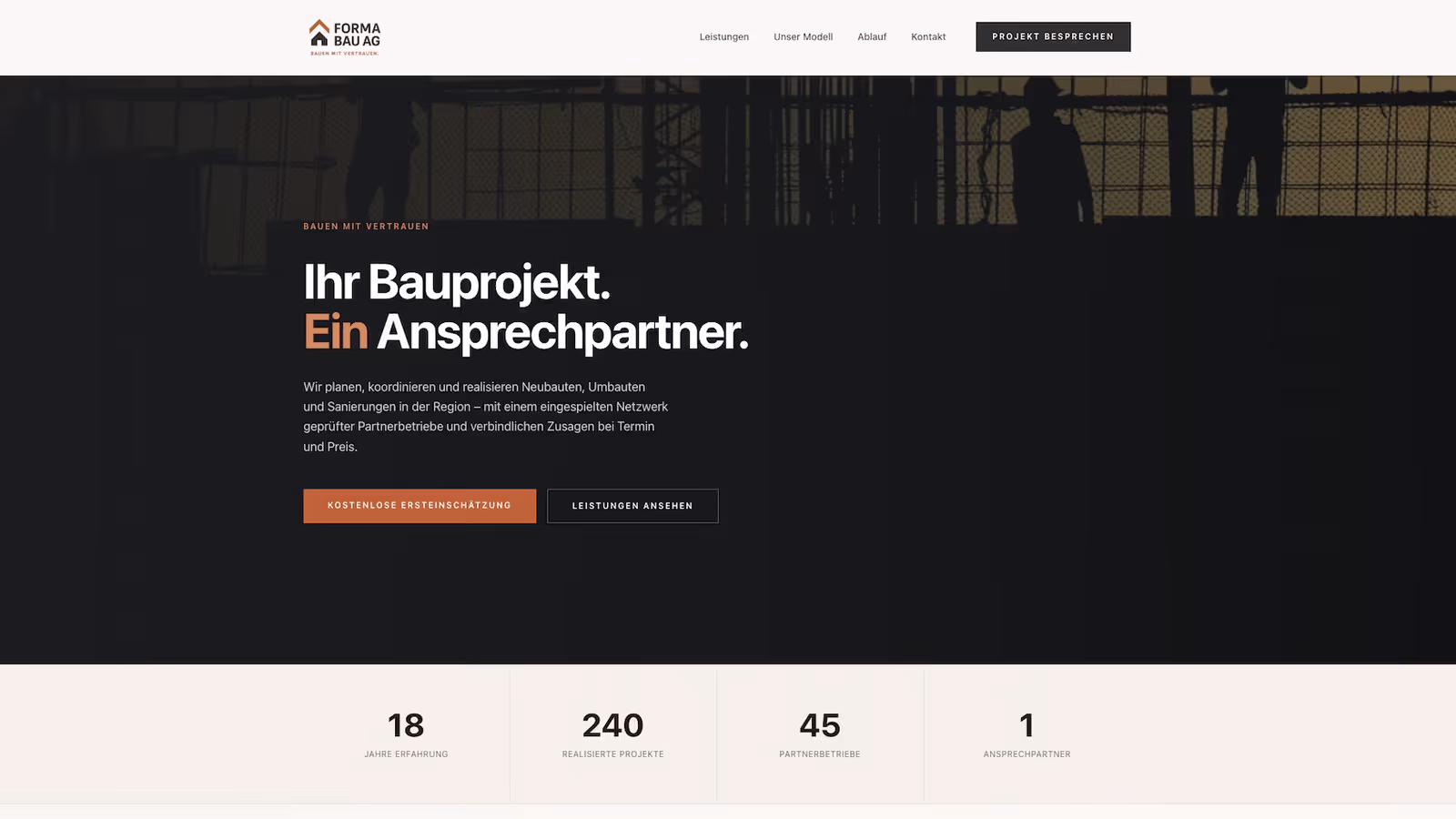 Forma Bau AG – Übersicht