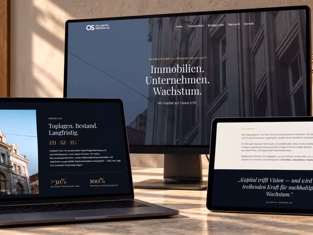 OS Capital Partners AG – Firmen-Website · Redesign